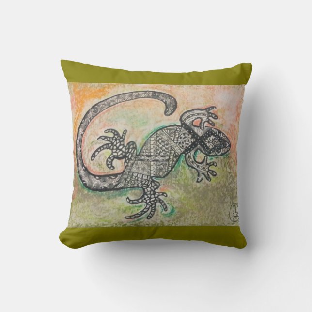 Lizard Lair Pillow Kudde (Framsida)