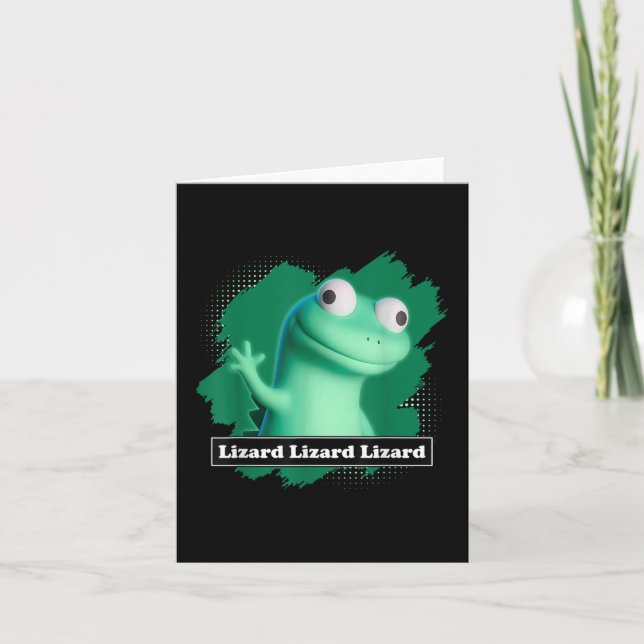 Lizard Lizard Elio Meme Funny Design T-shir Kort (Framsida)