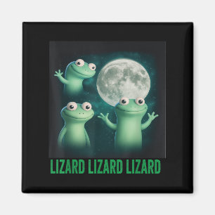Lizard Lizard Funny Lizard Måne Trending Me Magnet