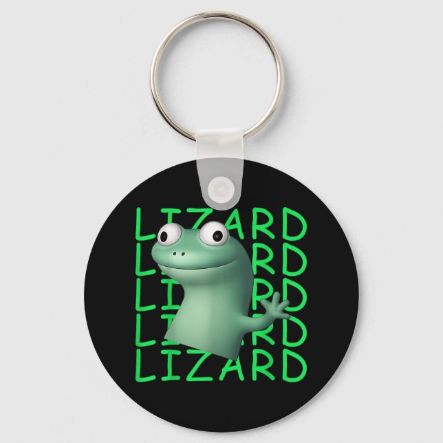 Lizard Lizard Funny Meme _1 Nyckelring (Framsida)