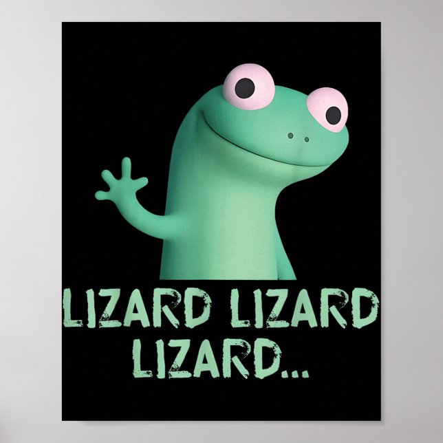 Lizard Lizard Funny Meme (2 sidor) Poster (Framsidan)