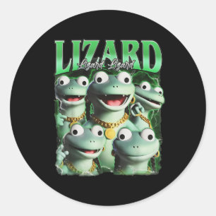 Lizard Lizard Funny Meme Lizard Bootleg Wei Runt Klistermärke