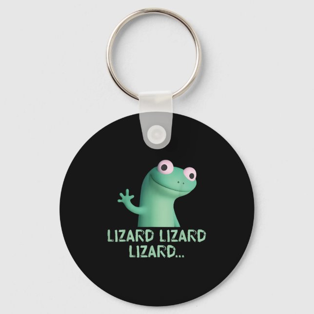Lizard Lizard Funny Meme Nyckelring (Framsida)