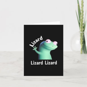 Lizard Lizard Funny Meme T-shirt.png Kort