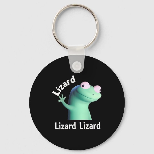 Lizard Lizard Funny Meme T-shirt.png Nyckelring (Framsida)