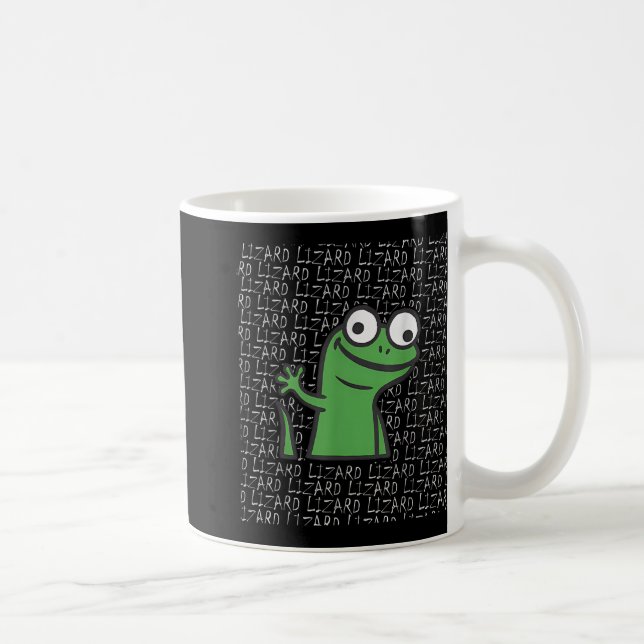 Lizard Lizard Funny Weirdcore Animal Meme G Kaffemugg (Höger)