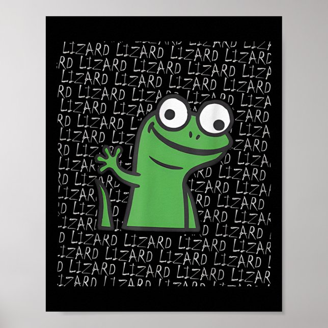 Lizard Lizard Funny Weirdcore Animal Meme G Poster (Framsidan)
