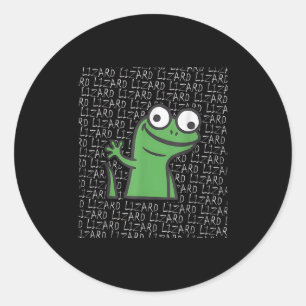 Lizard Lizard Funny Weirdcore Animal Meme G Runt Klistermärke