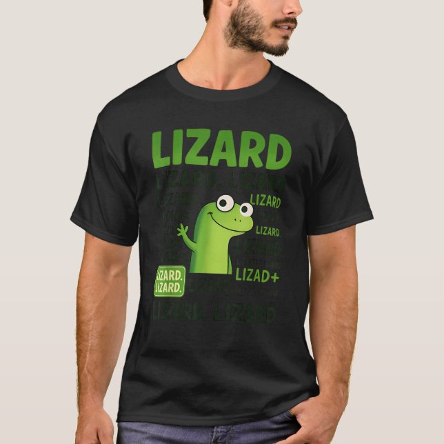Lizard Lizard Funny Weirdcore Animal Meme G T Shirt (Framsida)