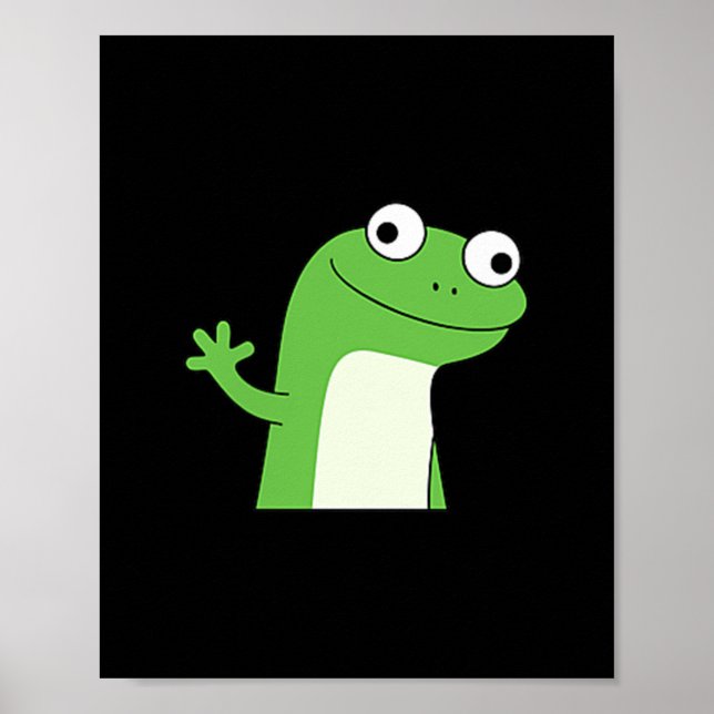 Lizard Lizard Funny Weirdcore Meme Viral Tr Poster (Framsidan)