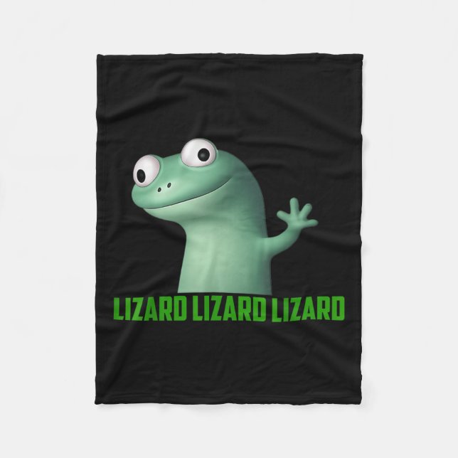 Lizard Lizard Lizard Funny Graphic T-s Fleecefilt (Framsidan)