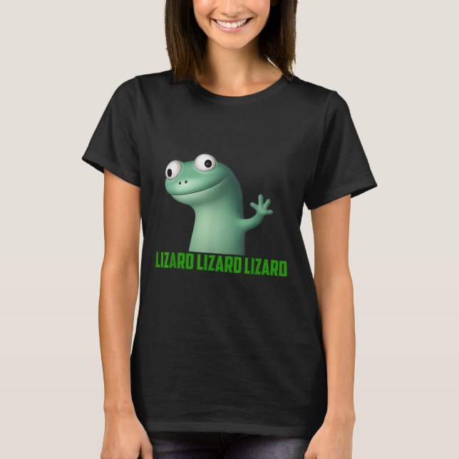 Lizard Lizard Lizard Funny Graphic T Shirt (Framsida)