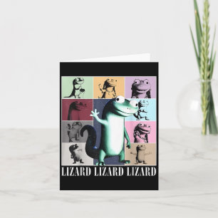Lizard Lizard Meme Vintage Funny Kort