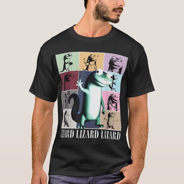 Lizard Lizard Meme Vintage Funny T Shirt (Framsida)