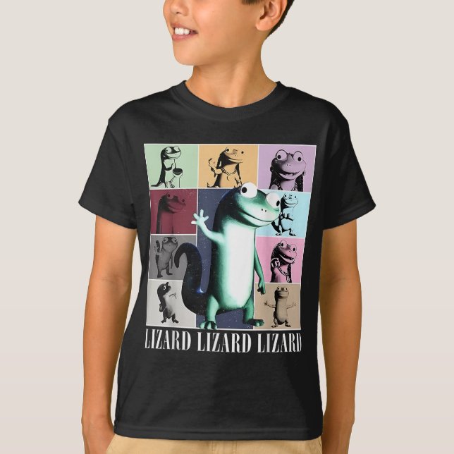 Lizard Lizard Meme Vintage Funny T Shirt (Framsida)