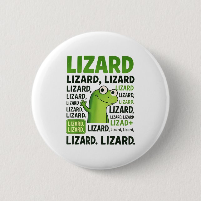 Lizard Lizard Shirt Funny Weirdcore Animal Knapp (Framsida)