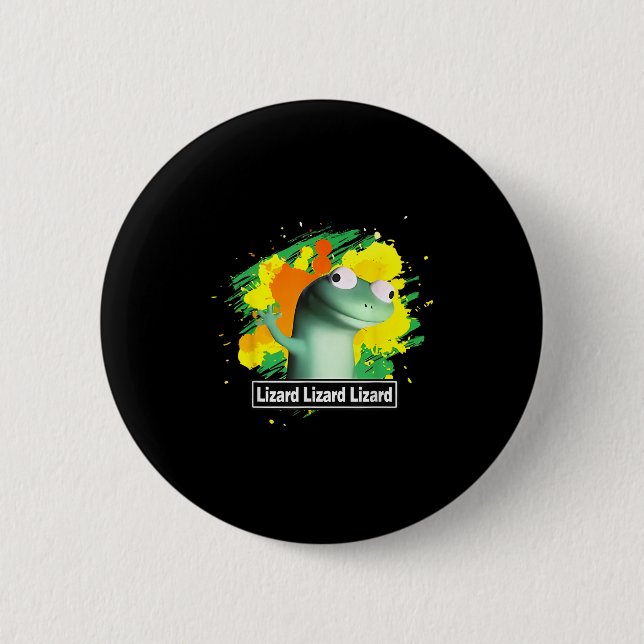 Lizard Lizard Shirt Funny Weirdcore Animal Knapp (Framsida)