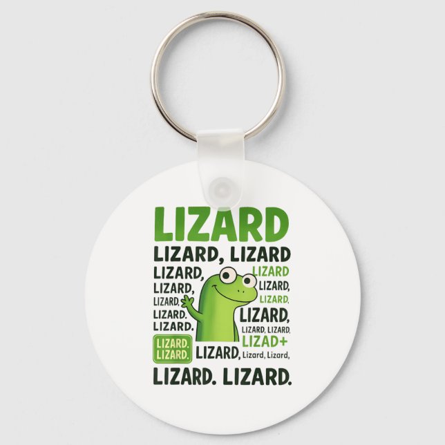 Lizard Lizard Shirt Funny Weirdcore Animal Nyckelring (Framsida)
