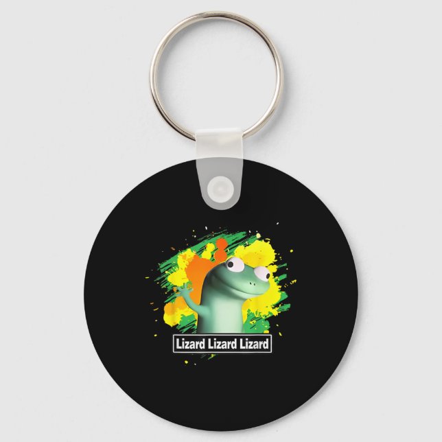 Lizard Lizard Shirt Funny Weirdcore Animal Nyckelring (Framsida)