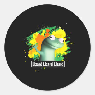 Lizard Lizard Shirt Funny Weirdcore Animal Runt Klistermärke