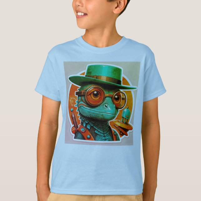 Lizard Lunge Unisex T-Shirts (Framsida)