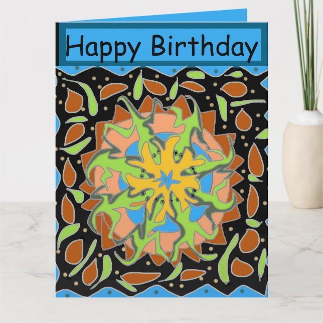 Lizard Mandala Kort (Framsida)