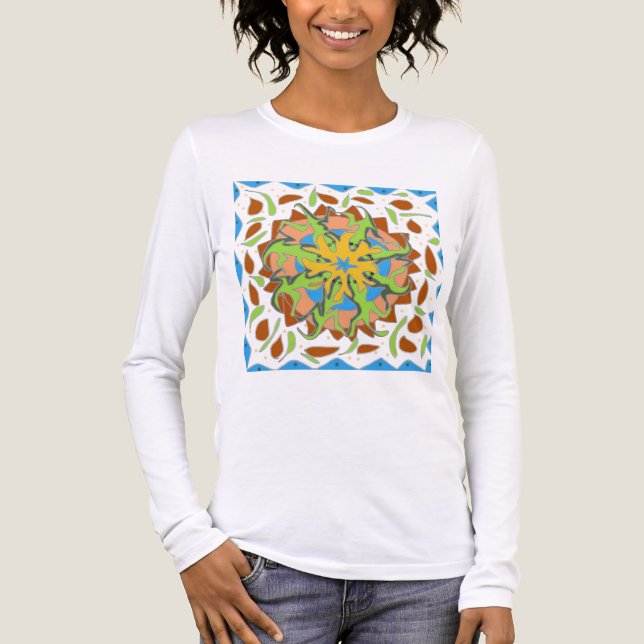 Lizard Mandala T Shirt (Framsida)