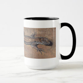 "Lizard on Sand" Realistic Reptile Mugg