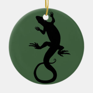 Lizard Ornaments Dekorations Coola Reptilgåvor Julgransprydnad Keramik