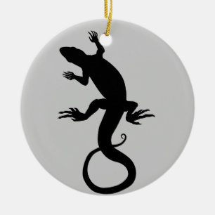 Lizard Ornaments Dekorations Coola Reptilgåvor Julgransprydnad Keramik