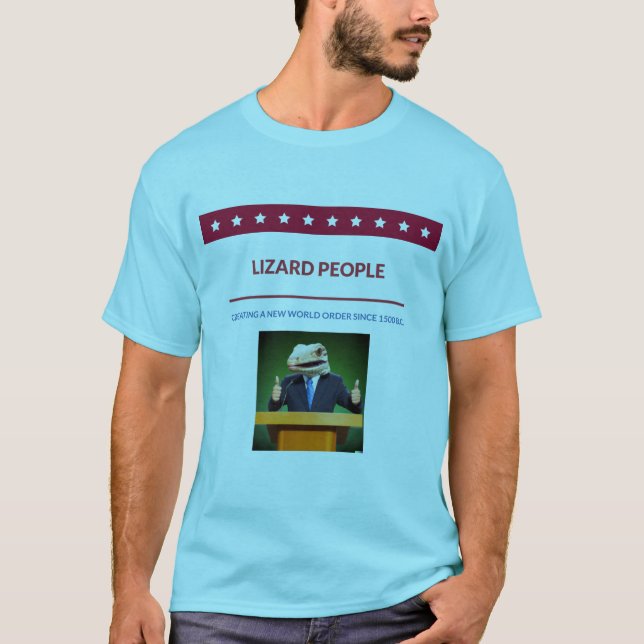 Lizard People: Ny världsordning T Shirt (Framsida)