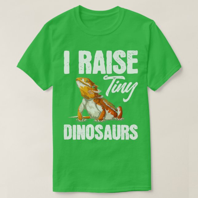 Lizard Reptile Bearded Dragon Funny I Raise Tiny D T Shirt (Design framsida)