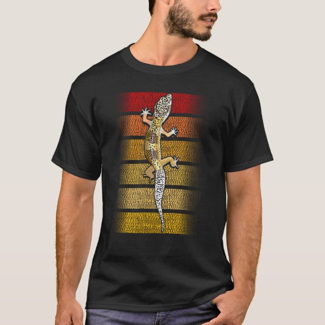 Lizard Reptile Gecko Animal Leopard T Shirt (Framsida)