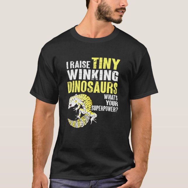 Lizard Reptile Herpetolog Leopard Gecko T Shirt (Framsida)