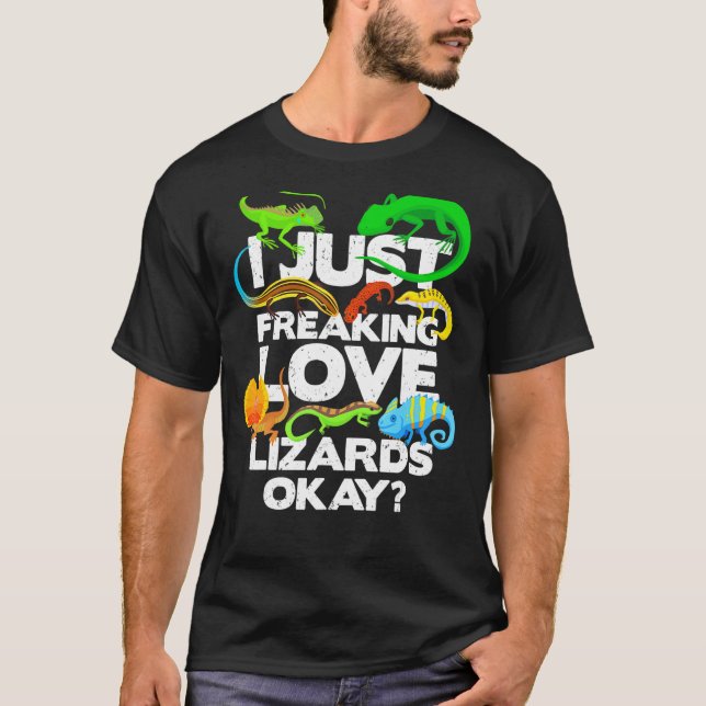 Lizard Reptile Lizard Lizard T Shirt (Framsida)