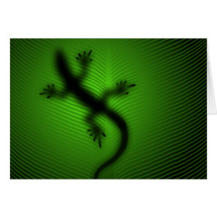 Lizard Silhouette Hälsningskort