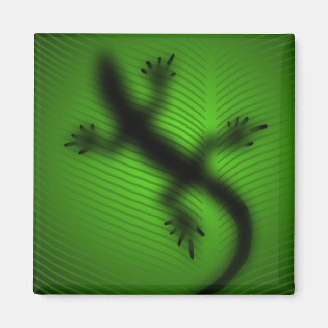 Lizard Silhouette Magnet (Framsidan)
