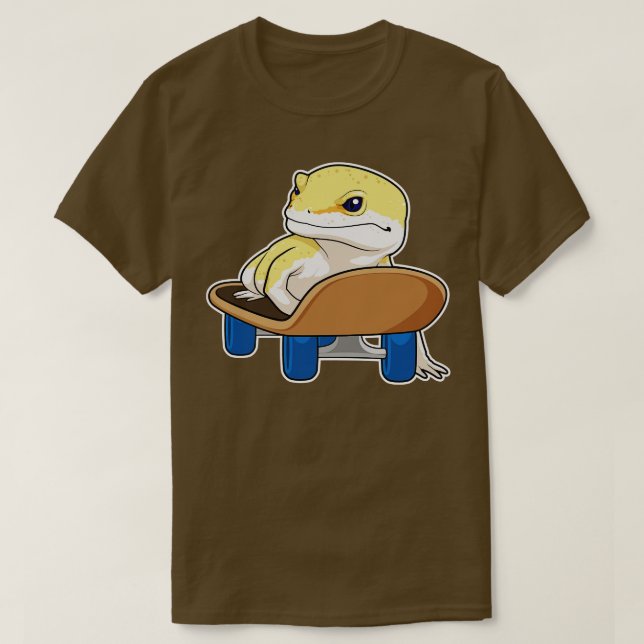 Lizard Skater Skateboard T Shirt (Design framsida)