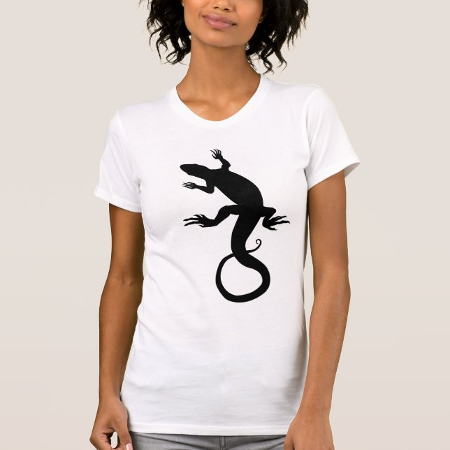 Lizard T-Shirt Reptile Art Shirt Unisex Animal Tee (Framsida)
