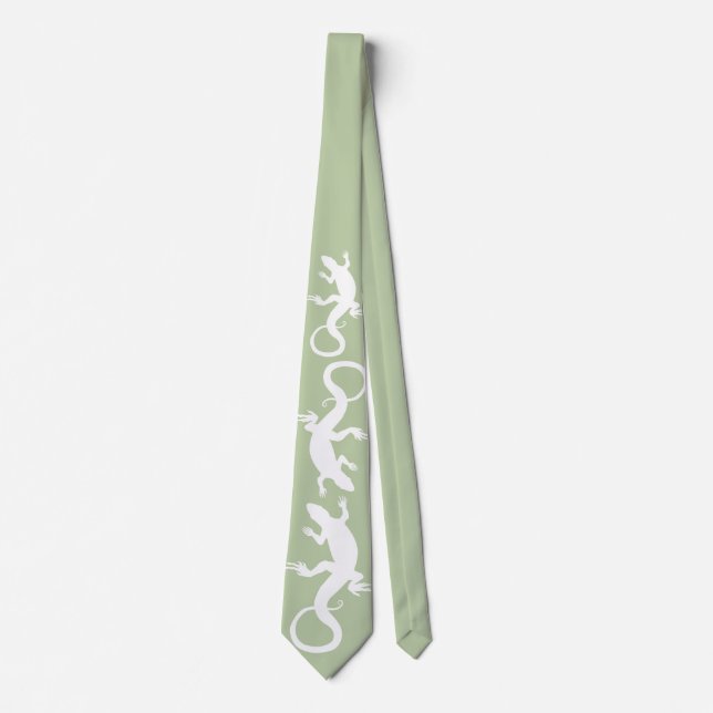 Lizard Tie Coola Reptile Gifts Lizard Art Necktie Slips (Framsida)