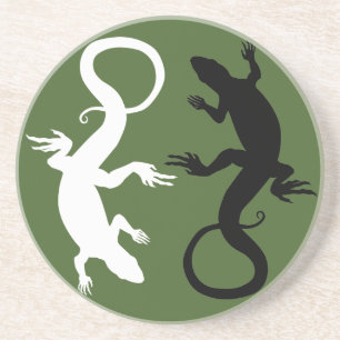 Lizard Underlägg Reptile Art Underlägg ödlegåvor Sandsten