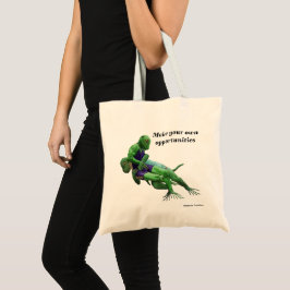 Lizard Warrior Wrestling Fantasy Art Budget Tote Tygkasse