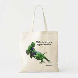 Lizard Warrior Wrestling Fantasy Art Budget Tote Tygkasse