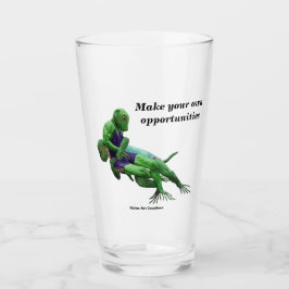 Lizard Warrior Wrestling Fantasy Art Glass Tumbler Glaskopp