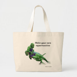 Lizard Warrior Wrestling Fantasy Art Tote Bag Jumbo Tygkasse