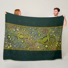 Lizards ansikte till ansikte Matta Fleecefilt