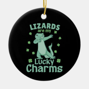 Lizards är min Lucky Charms-St patrick's day Julgransprydnad Keramik