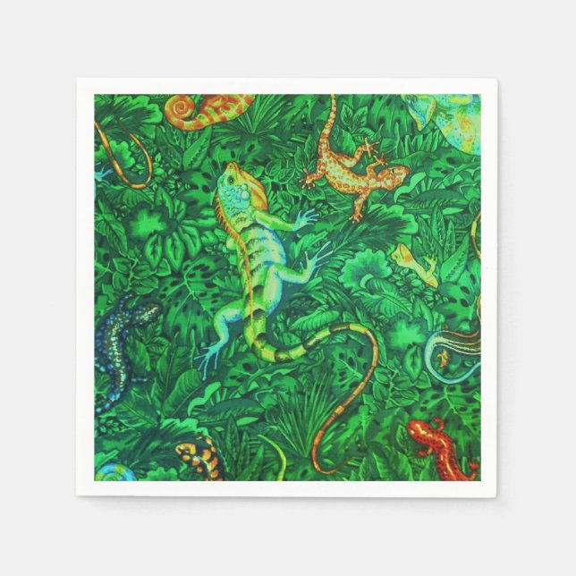 Lizards Batik Pappersservett (Framsidan)