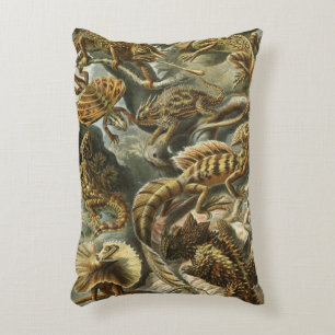 Lizards by Ernst Haeckel Vintage Lacertilia Animal Prydnadskudde