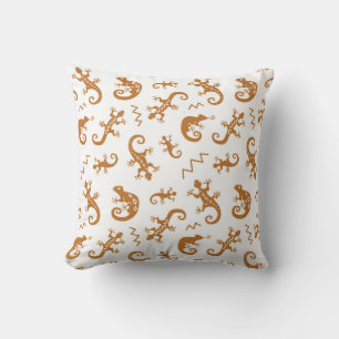 Lizards Chameleons: Sömlös Mönster design. Kudde